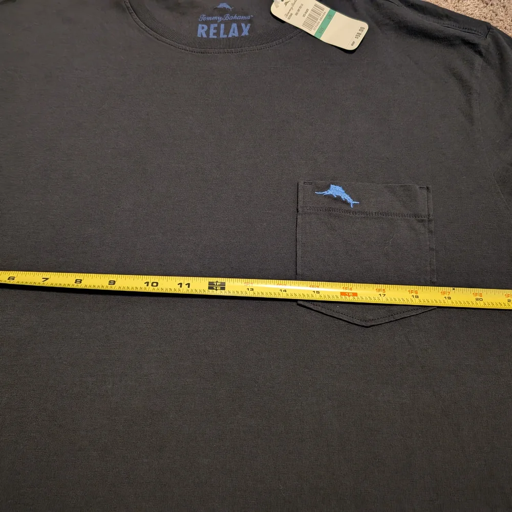 Brand New W/Tags Men's Tommy Bahama Black Long Pocket Sleeve Shirt Size Large - Picture 7 of 10